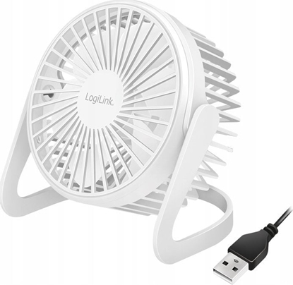 Picture of Wentylator USB LogiLink LogiLink USB Schreibtischventilator 5'' weiß