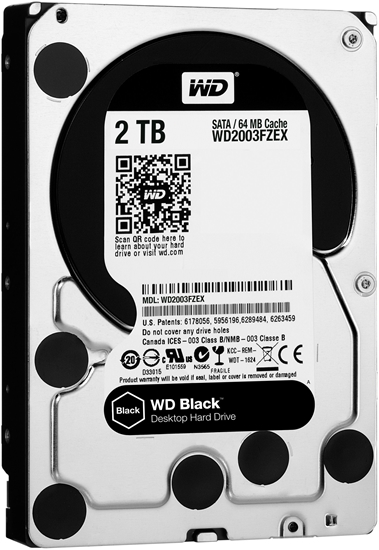 Picture of Western Digital Black 3.5" 2000 GB Serial ATA III