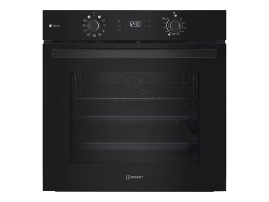 Picture of INDESIT Oven | IO K58HS B | 71 L | Electric | Hydrolytic | Electronic | Height 59.5 cm | Width 59.5 cm | Black