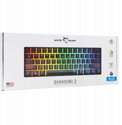 Attēls no White Shark GK-004121 Shinobi-2 Blue Switch, Black US