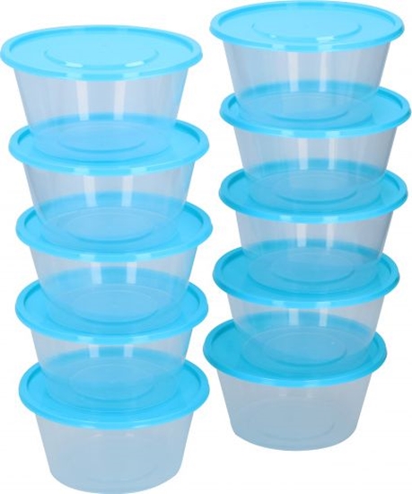 Изображение wiea miska 650 ml przezroczysty/niebieski 10 sztuk
