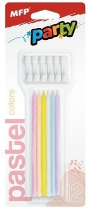 Изображение wieczki do tortu pastel 12,5cm 12szt