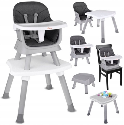 Attēls no Wielofunkcyjny fotelik Krzeseko do karmienia Zestaw 6w1 dla dzieci ZA5664
