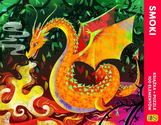 Picture of Wilga PUZZLE 100 EL+KSIAZKA SMOKI