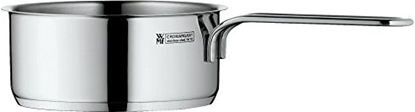Изображение WMF Mini rondel WMF, 12 cm, may, bez pokrywki, rondel 0,7 l, may rondel do pojedynczych gospodarstw domowych, polerowana stal nierdzewna Cromargan, indukcyjna, do ukadania w stosy, idealny do maych porcji