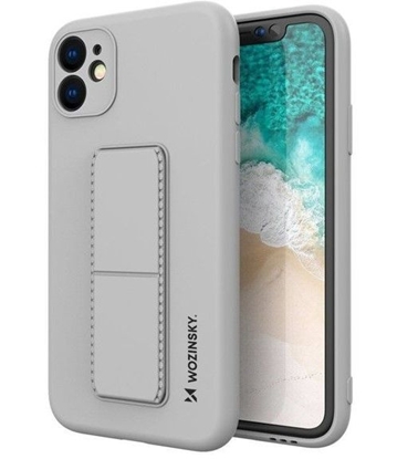 Attēls no Wozinsky Apple iPhone 12 Pro Max Kickstand Case silicone case with stand Silver