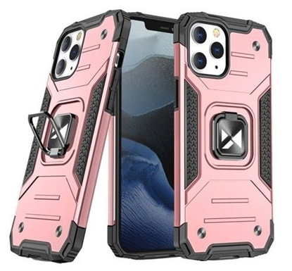 Attēls no Wozinsky Apple iPhone 13 rose Ring Armor Case Kickstand Tough Rugged Cover Pink