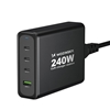 Изображение Wozinsky GaN Wozinsky WGCSB 240W USB-A / 3 x USB-C Wall Charger - Black