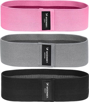 Attēls no Wozinsky Hip Band WFB-01 róne poziomy oporu w zestawie wielokolorowy 3 szt.