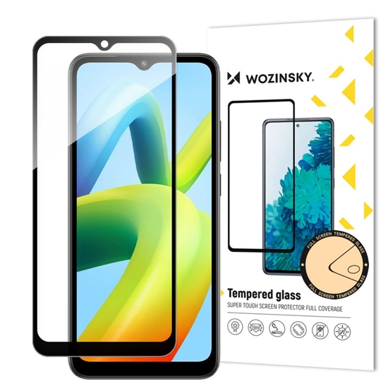 Picture of Wozinsky Wozinsky Full Glue Tempered Glass Full Screen Tempered Glass for Xiaomi Redmi A1+ 9H with Black Frame