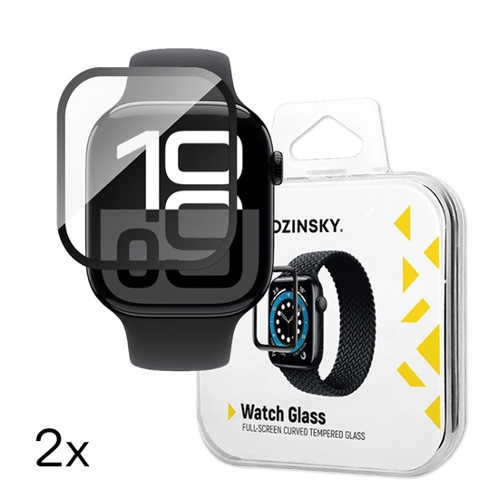 Picture of Wozinsky Szko hartowane Wozinsky Full Glue z czarn ramk do Apple Watch Series 10 46mm (2 szt.)