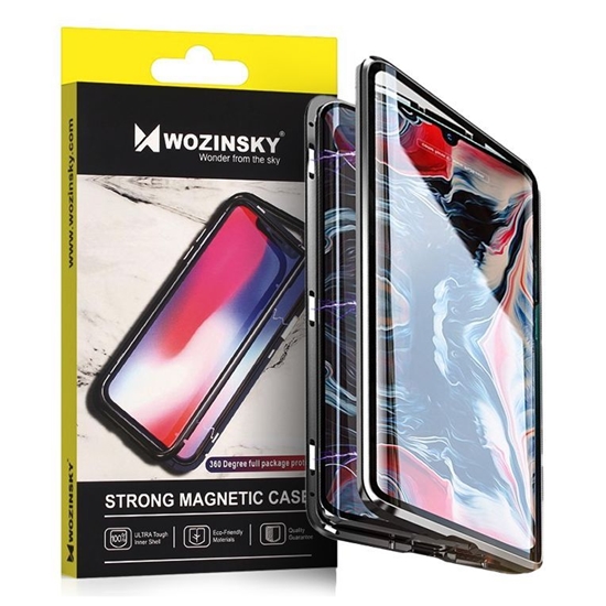 Изображение Wozinsky Wozinsky Full Magnetic Case Full Body Front and Back Cover with built-in glass for Samsung Galaxy A72 4G black-transparent