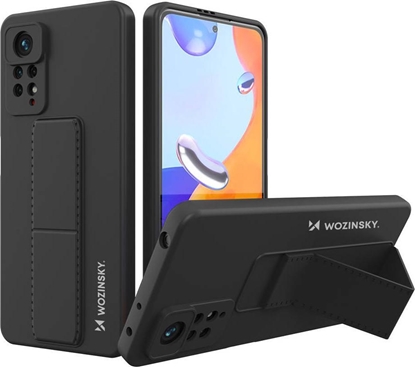 Изображение Wozinsky Wozinsky Kickstand Case elastyczne silikonowe etui z podstawk Xiaomi Poco X4 Pro 5G czarny