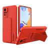 Picture of Wozinsky Wozinsky Kickstand Case Silicone Stand Cover for Xiaomi Redmi Note 11 Pro red