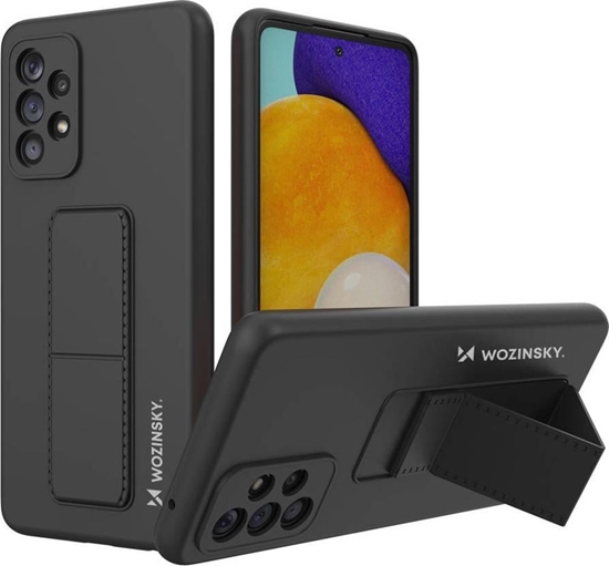 Изображение Wozinsky Wozinsky Kickstand Case silikonowe etui z podstawk etui Samsung Galaxy A73 czarne