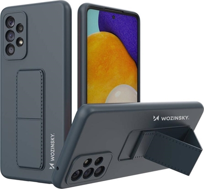 Изображение Wozinsky Wozinsky Kickstand Case silikonowe etui z podstawk etui Samsung Galaxy A73 granatowe