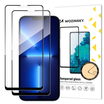 Изображение Wozinsky Wozinsky zestaw 2x super wytrzymae szko hartowane Full Glue na cay ekran z ramk Case Friendly iPhone 13 Pro Max czarny
