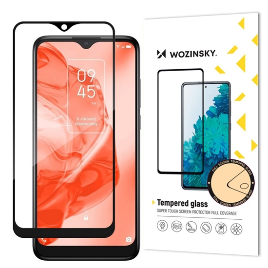 Изображение Wozinsky Wozinsky super durable Full Glue tempered glass full screen with Case Friendly TCL 205 black frame