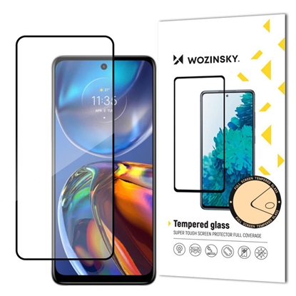 Изображение Wozinsky Wozinsky Super Durable Full Glue Tempered Glass Full Screen With Frame Case Friendly Motorola Moto E32 Black