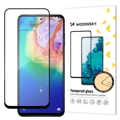 Изображение Wozinsky Wozinsky Super Tough Full Glue Tempered Glass Full Screen With Frame Case Friendly TCL 20 5G Black