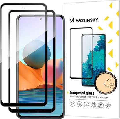 Picture of Wozinsky Wozinsky zestaw 2x super wytrzymae szko hartowane Full Glue na cay ekran z ramk Case Friendly Xiaomi Redmi Note 10 Pro czarny