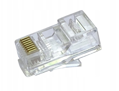 Изображение Wtyk telefon. RJ45 8P 8C(drut)przelotowy CAT.5E