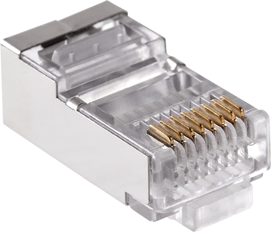 Изображение Wtyk telefon. RJ45 8P 8C(drut)przelotowy CAT.5E ekranowany