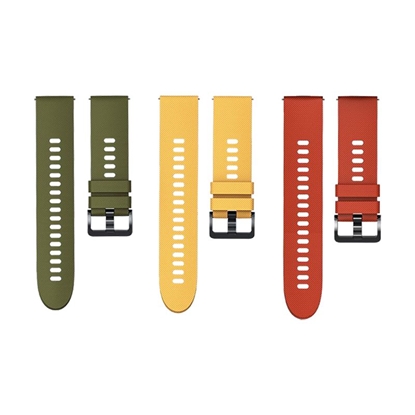 Picture of Xiaomi Mi Watch Strap (3-Pack) Thermoplastic Polyurethane Olive/Yellow/ Orange