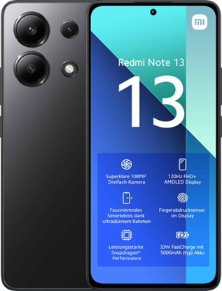 Picture of Xiaomi Redmi Note 13 8/256GB Midnight Black