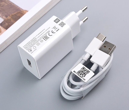 Attēls no Xiaomi Xiaomi MDY-11-EP USB-A 22,5W Travel Charger + USB-C Data Cable White (Bulk)