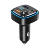 Picture of XO Car charger / FM transmitter XO BCC08 USB x2, USB-C, MP3, Bluetooth 5.0 15W (black)