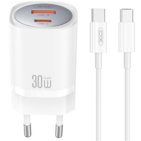 Picture of XO CE21 USB Charger Type C/USB + Type C cable 1m