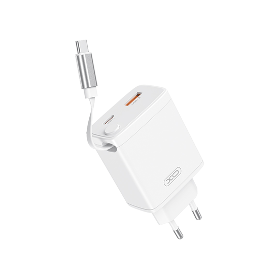 Picture of XO wall charger CE31 1x USB 1x USB-C 30W white wit