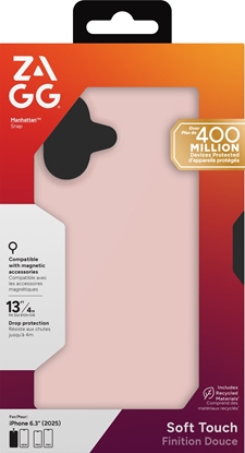 Изображение ZAGG Manhattan Snap - etui do iPhone 17 kompatybilne z MagSafe (pink blush)
