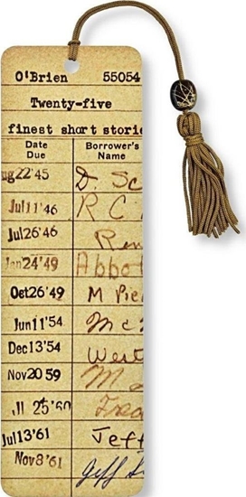 Изображение Zakadka do ksiki Karta biblioteczna Vintage