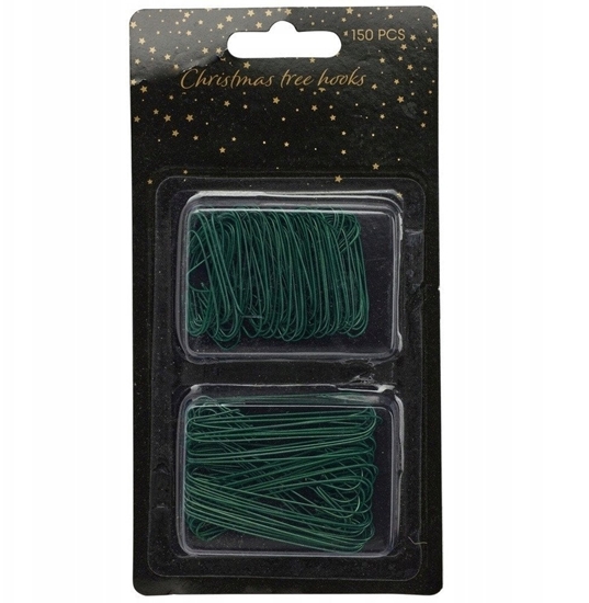 Picture of Zawieszki haczyki na bombki zielone 3,5/6 cm 150 szt.
