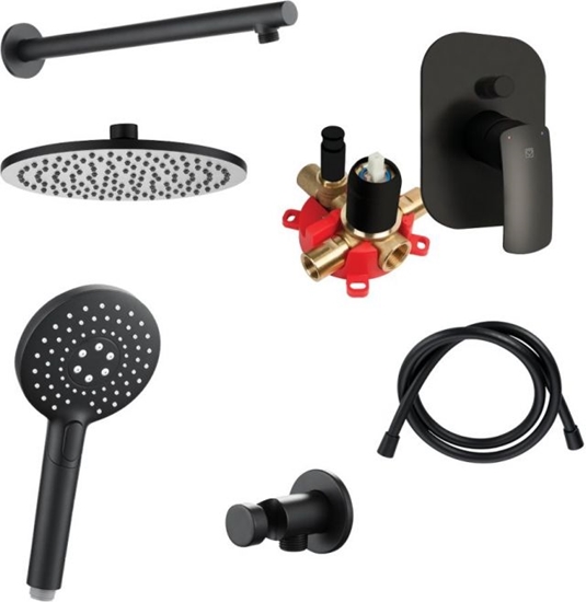 Picture of Zemapmetuma dušas komplekts Elite e191 melns, Herz