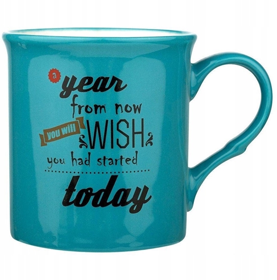 Picture of ZESTAW 4 KUBKÓW NIEBIESKICH PORCELANOWYCH PREZENT