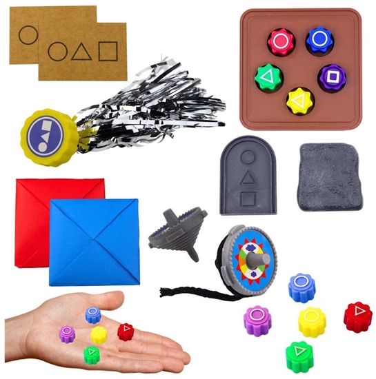 Picture of Zestaw 5 Gier Squid Game Tradycyjne Koreaskie Gry Koci Bczek Dwie Karty LEAN Toys