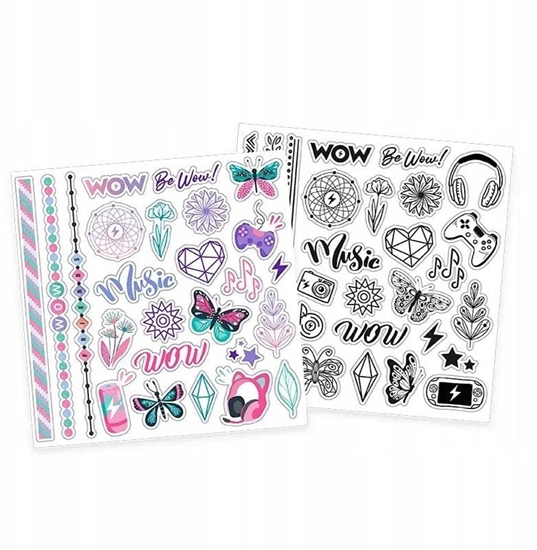 Picture of Kids Euroswan Zestaw 50 tatuay, czarno-biae i kolorowe WoW Generation WOW00114