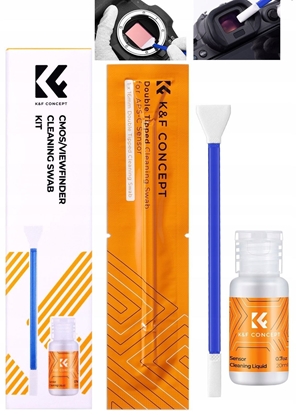 Attēls no Zestaw Do Czyszczenia Matrycy 16mm Aps-c Wizjera K&f Pyn 5x Szpatuka / Kf08.080