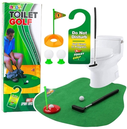Picture of Zestaw Gra Zrcznociowa Golf Toaletowy Mata Kij Piki Zawieszka Na Drzwi LEAN Toys
