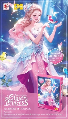 Picture of Zestaw Puzzli 100el. Ksiniczka Róowa EDUKAMP