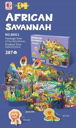 Изображение Zestaw Puzzli 287el. Safari EDUKAMP