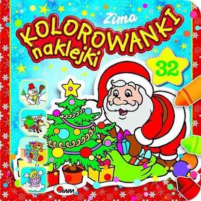 Attēls no ZIMA KOLOROWANKI NAKLEJKI