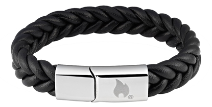 Attēls no Zippo Braided Leather Bracelet 22 cm
