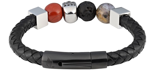 Picture of Zippo Leather Bracelet With With Charms 20 cm