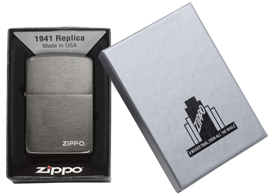 Picture of Zippo Lighter 24485 Black Ice® 1941 Replica