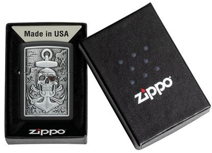 Attēls no Zippo Lighter 48122 Skull Anchor Emblem