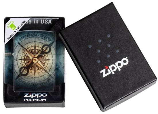 Picture of Zippo Lighter 48562 Compass Ghost Design